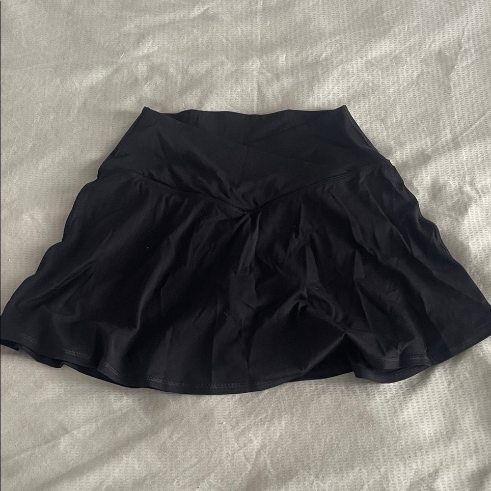 Aerie Elegant Black Skater Skirt